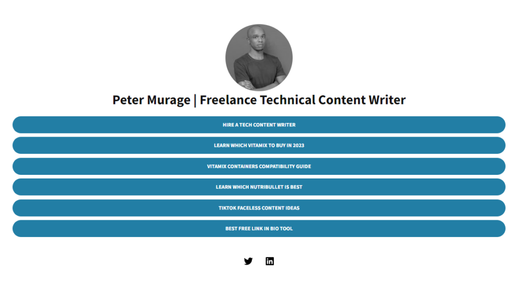 Linktree Alternatives - Peter Murage Landing Page